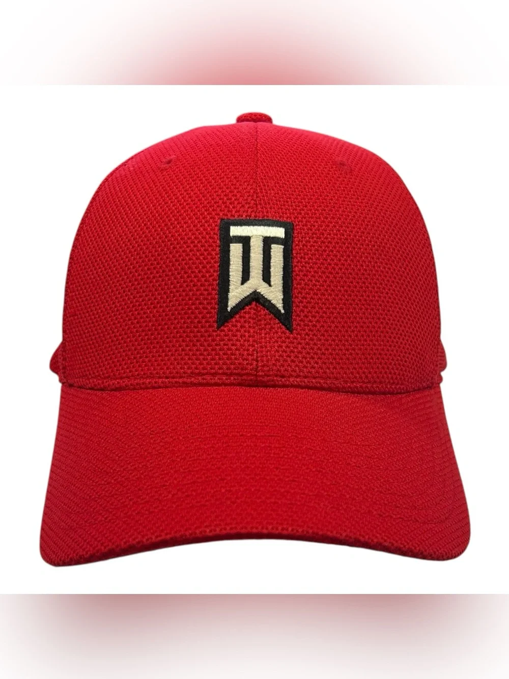 Vtg 2006 Nike Size M/L Tiger Woods Golf Red Embroidered Flexfit Stretch Cap Hat